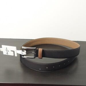 Robert Graham Belt Mens‎ 34 Black Genuine Leather Ripaso Dress Casual Designer